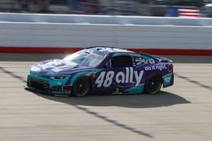May 30, 2026; Lebanon, Tennessee, USA; Hendrick Motorsports driver Alex Bowman (48) during practice at Nashville Superspeedway. Mandatory Credit: Randy Sartin-Imagn Images