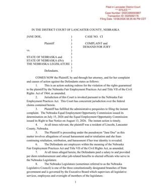 Jane Doe v. Nebraska Legislature