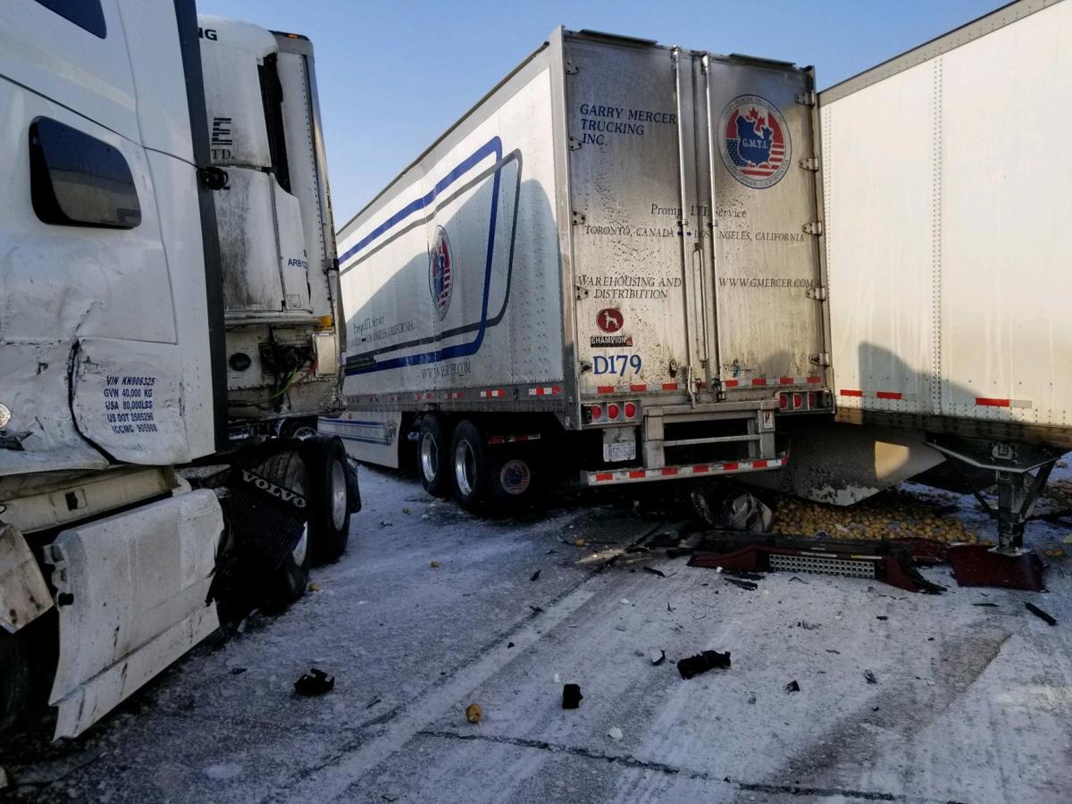 eleven 7 payment bill block involving vehicles Crashes east temporarily 11 I 80