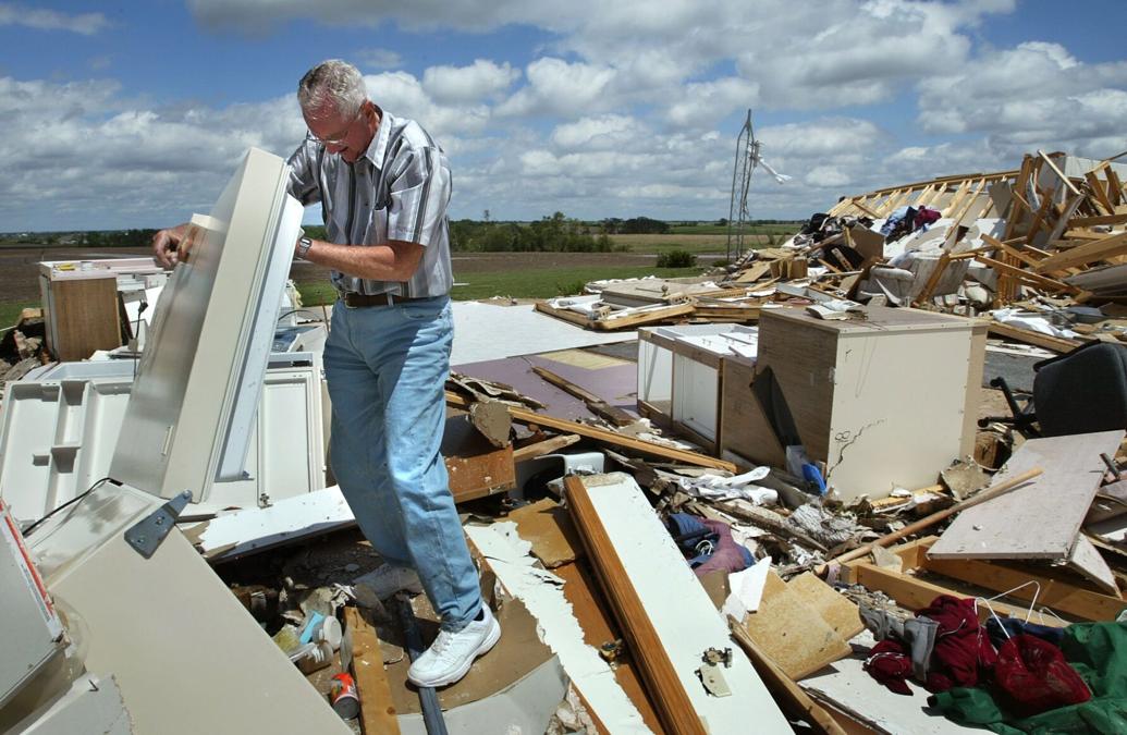 Photos 2004 tornado destroys most of Hallam, pummels southeast Nebraska