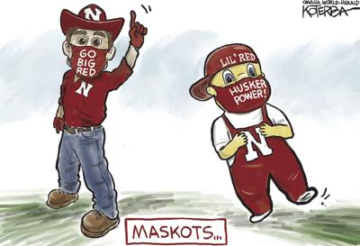 Jeff Koterba's latest cartoon: Huskers cheer for safety
