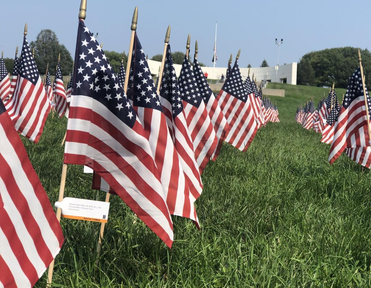Sept. 11, 2021, Memorial Park flags (copy)