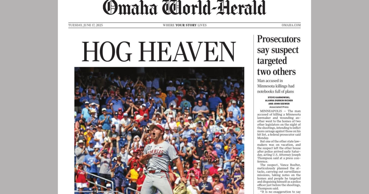 Need a copy of the Omaha World-Herald after Arkansas' no-hitter? Here’s ...