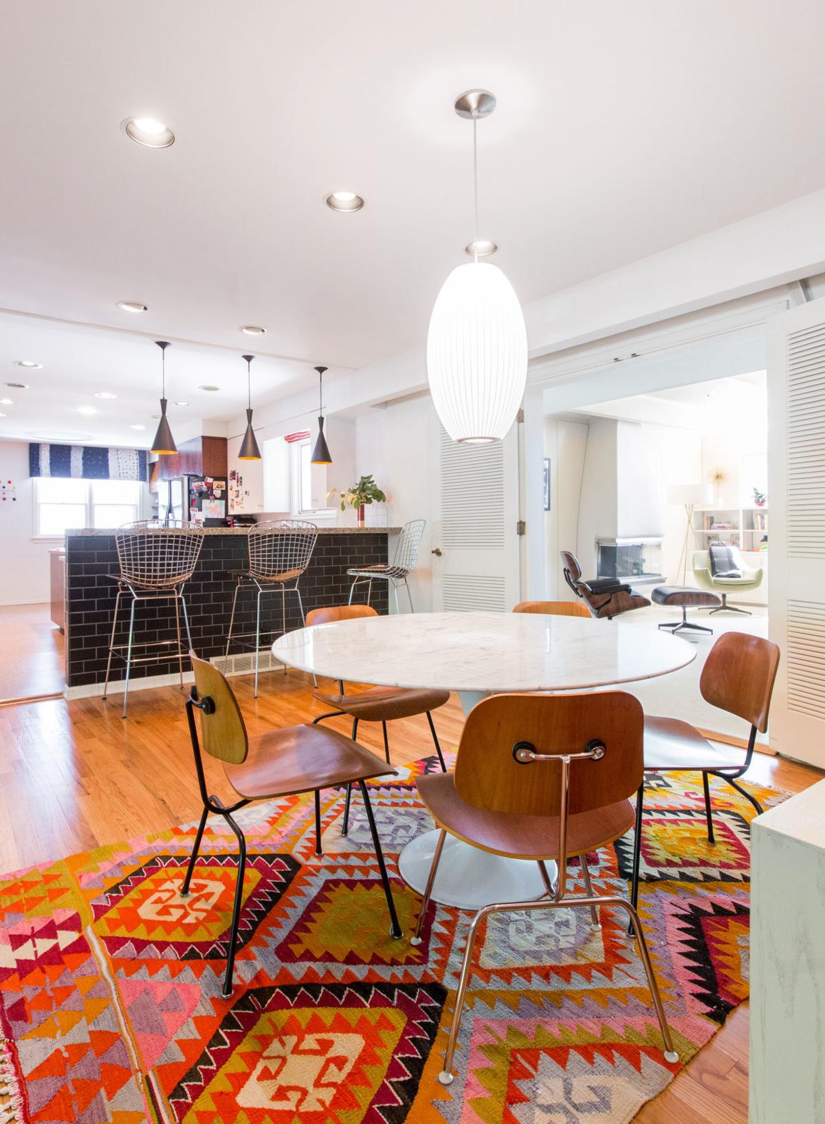 Mid Century Pop Lively Interior Is A Canvas For Easy Living
