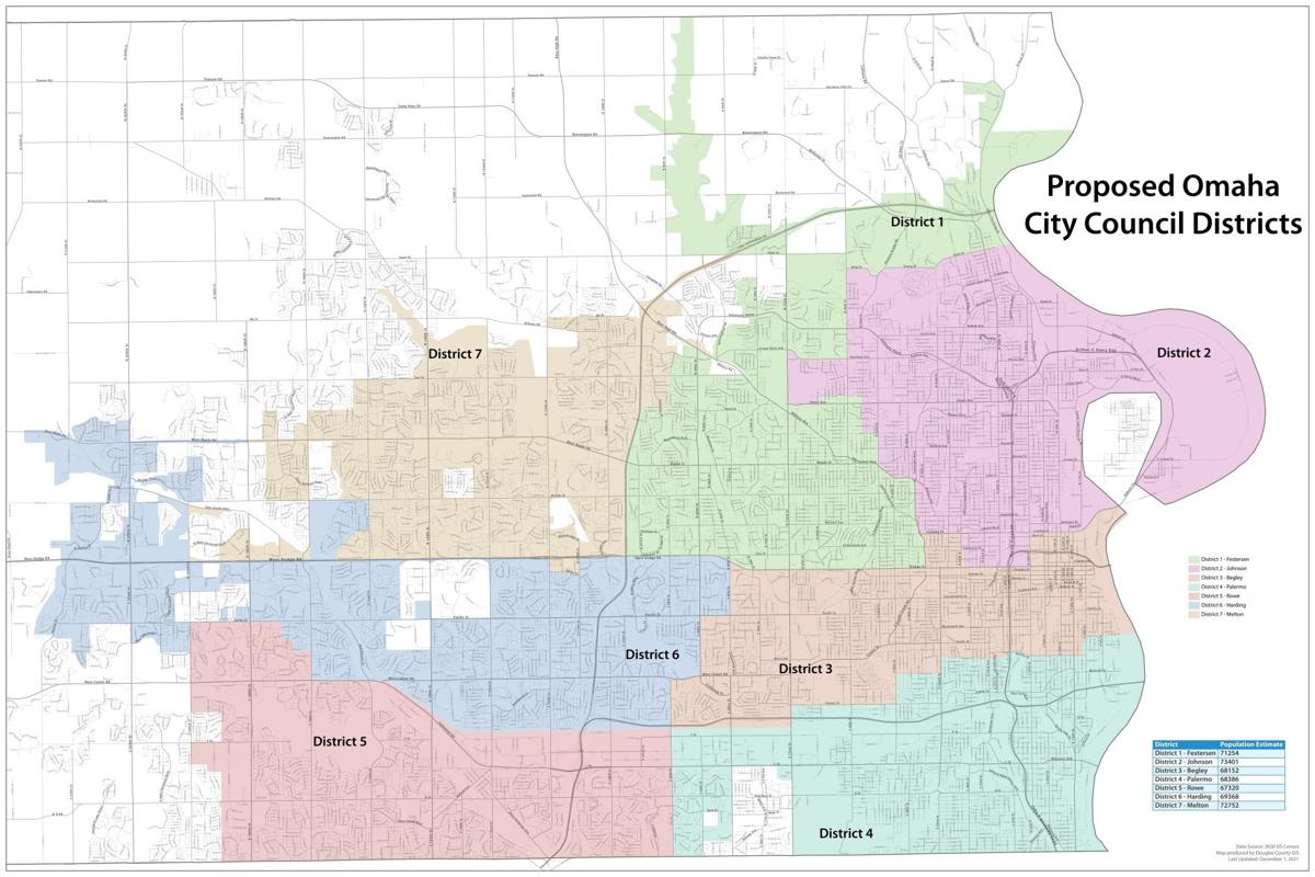 City Council district boundaries, as originally proposed