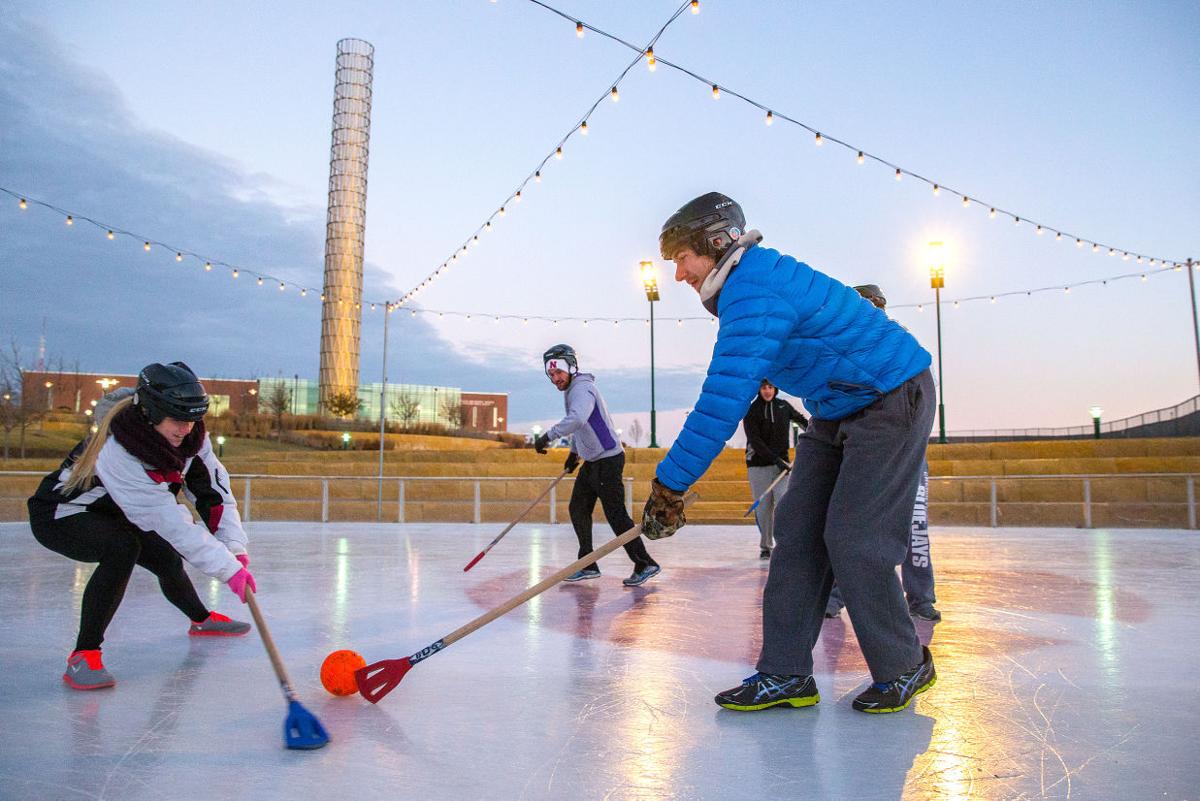 Broomball Hockey S Quirky Cousin Sweeps Up Interest At Local Universities Fitness Omaha Com A kind of ice hockey that is played with the players using brooms. broomball hockey s quirky cousin
