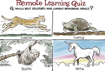Jeff Koterba's latest cartoon: Remote learning quiz