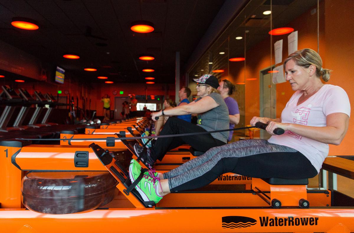 Music heart rates pumping at Orangetheory Fitness a new gym in Omaha