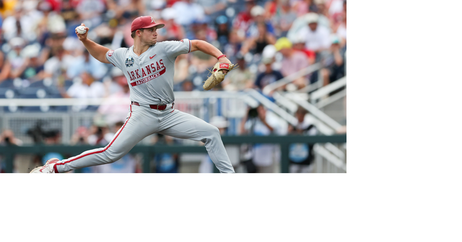 Arkansas' Gage Wood cements place in CWS history with 19-strikeout ...
