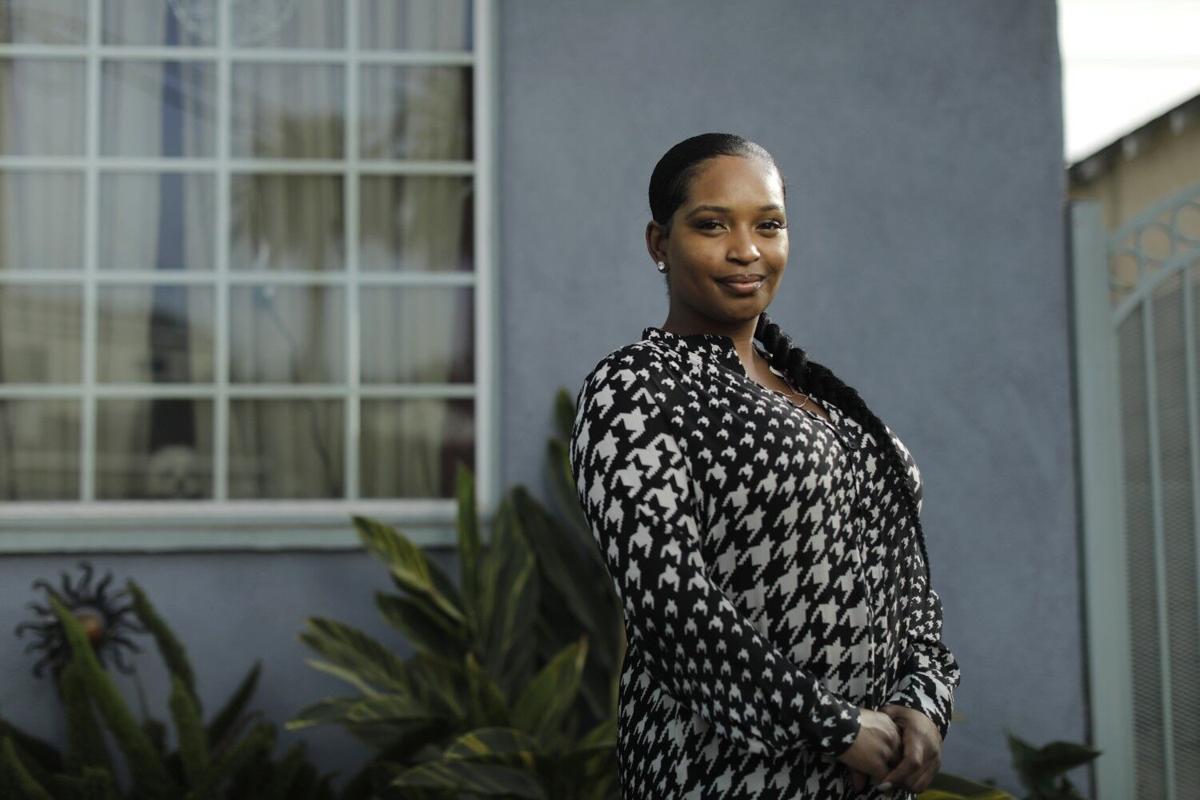 LOS ANGELES, CA- DECEMBER 23: Keara Williams, a teacher at Hawkins High School, has already spent time this winter break to reach students in danger of failing her class if they don't make up assignments. She is among teachers setting up online office hours to help their students lift their grades after the district extended its grading policy to give students more...