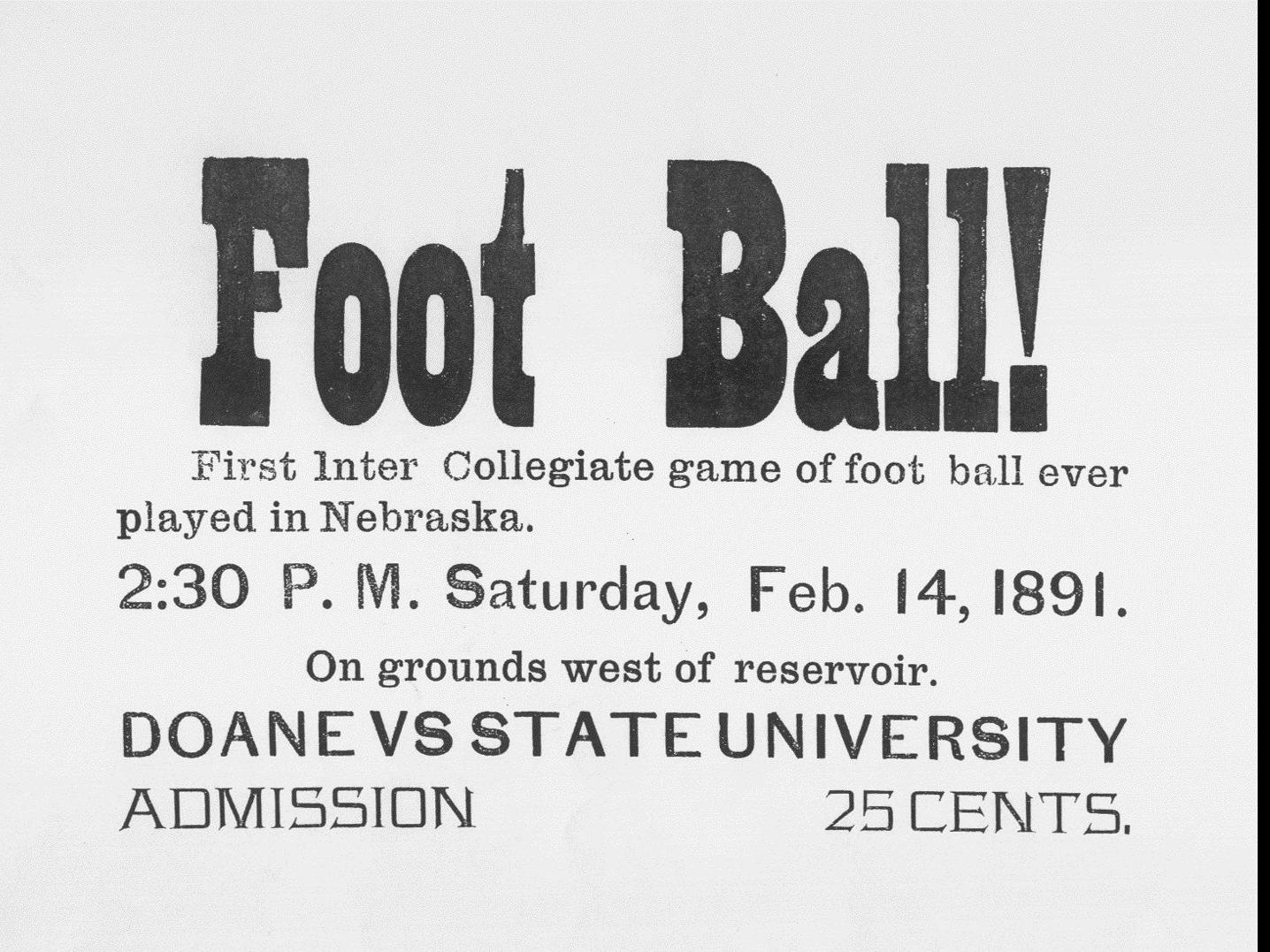 127 Years Ago Nebraska And Doane Hooked Up For A One Of A Kind