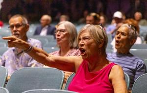 Nebraska Rep. Mike Flood faces toughest crowd yet at Lincoln town hall