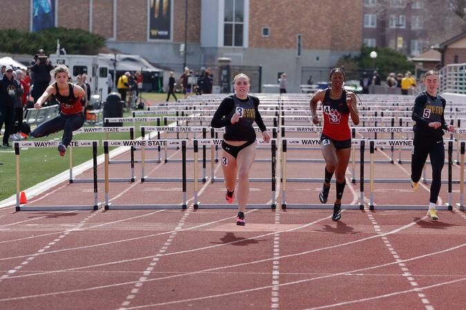 Three event wins, one NCAA provisional mark, for WSC women at Wildcat Outdoor Classic