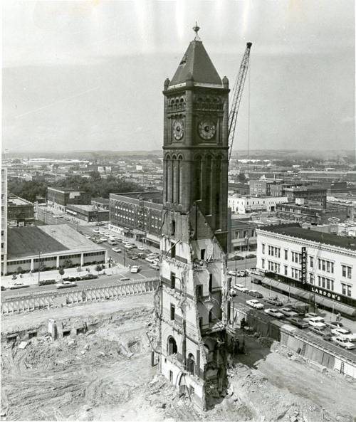 Old post office with just tower left