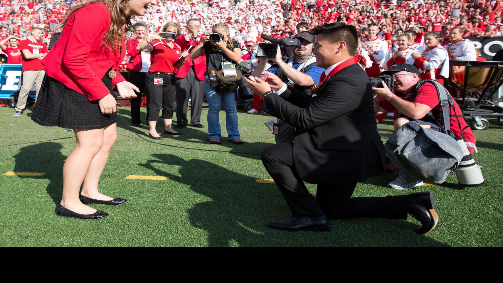 New Homecoming King Proposes To Queen At Husker Game It Was The Most Incredible Thing In The World She Says Omaha Local News Omaha Com