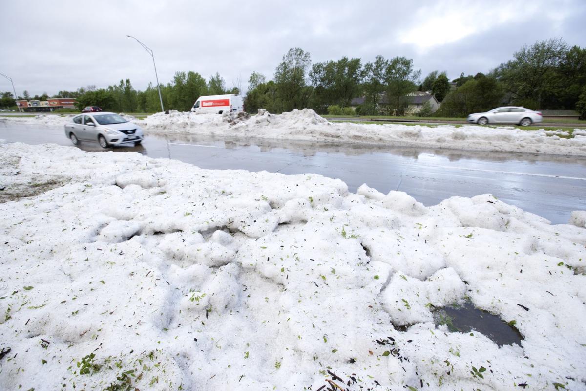 Thunderstorm dumps hail in southwest Omaha; more severe weather