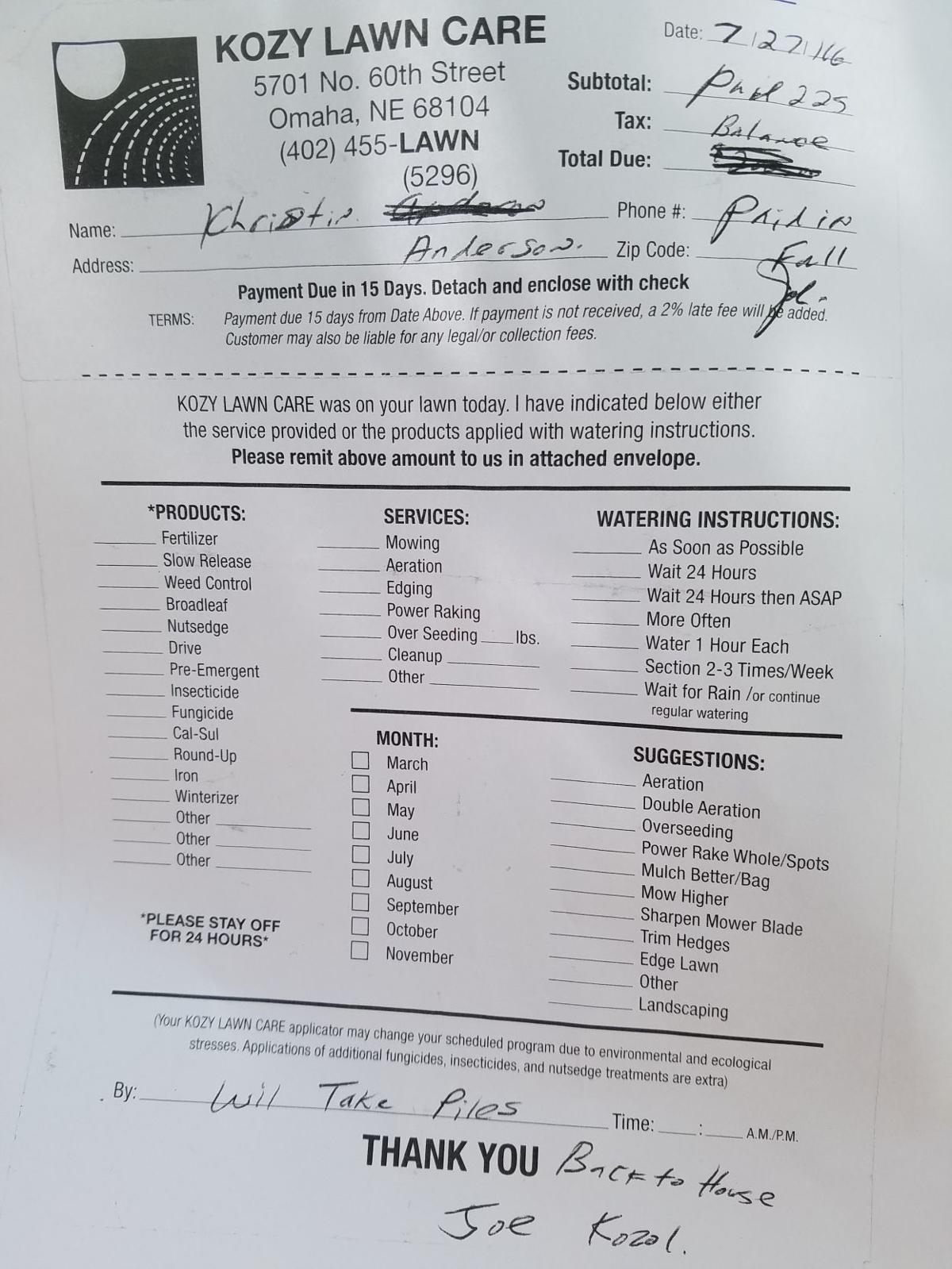 Lawn Care Pany Dumps Yard Waste On Woman S Lawn Over
