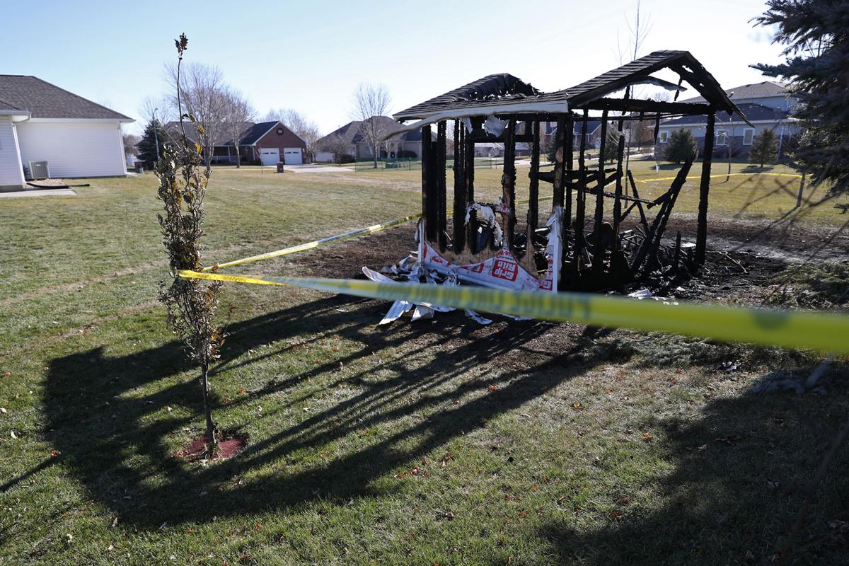 Human remains found inside vehicle that crashed and hit a shed