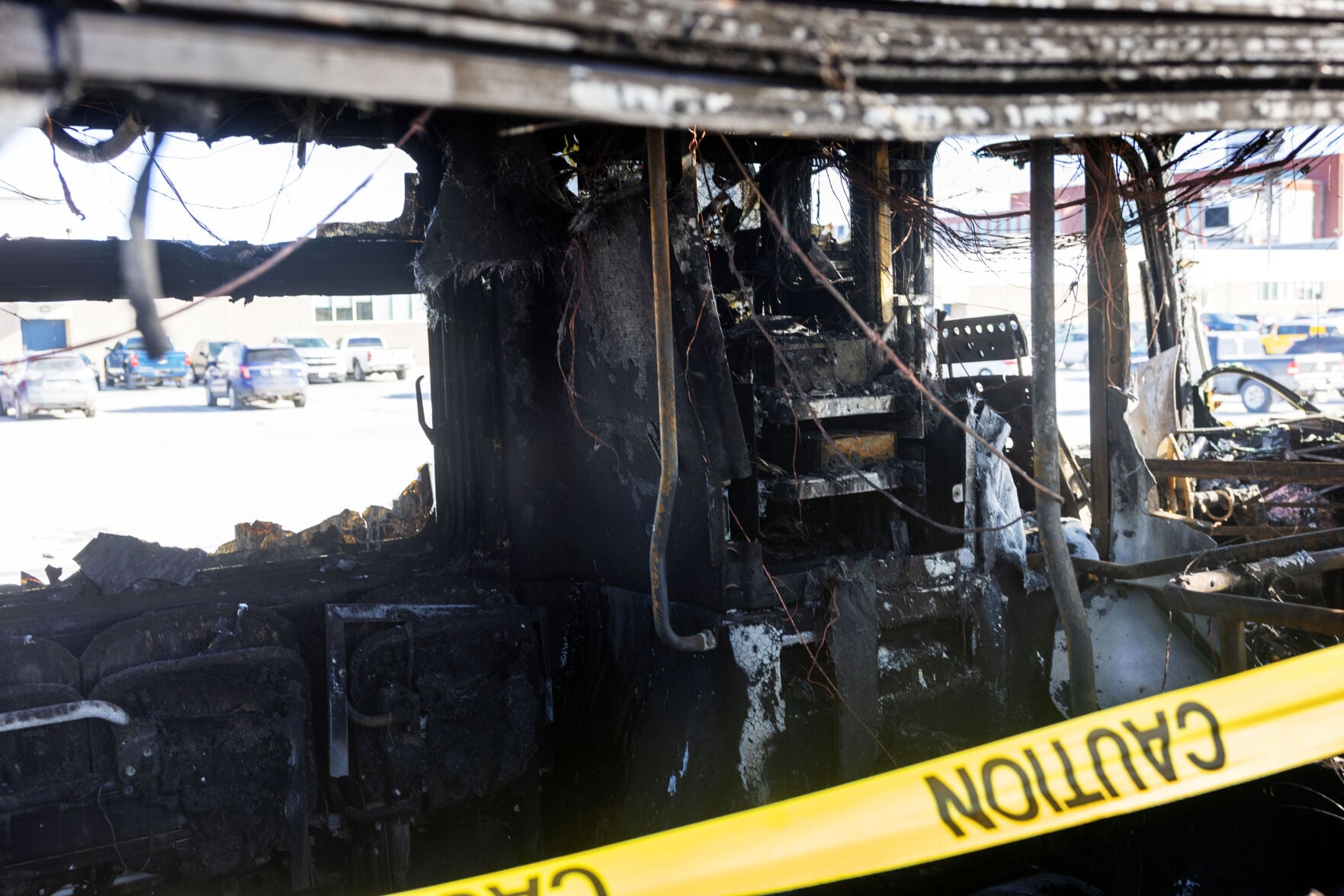 Omaha Metro Area Transit bus totaled in fire inside garage