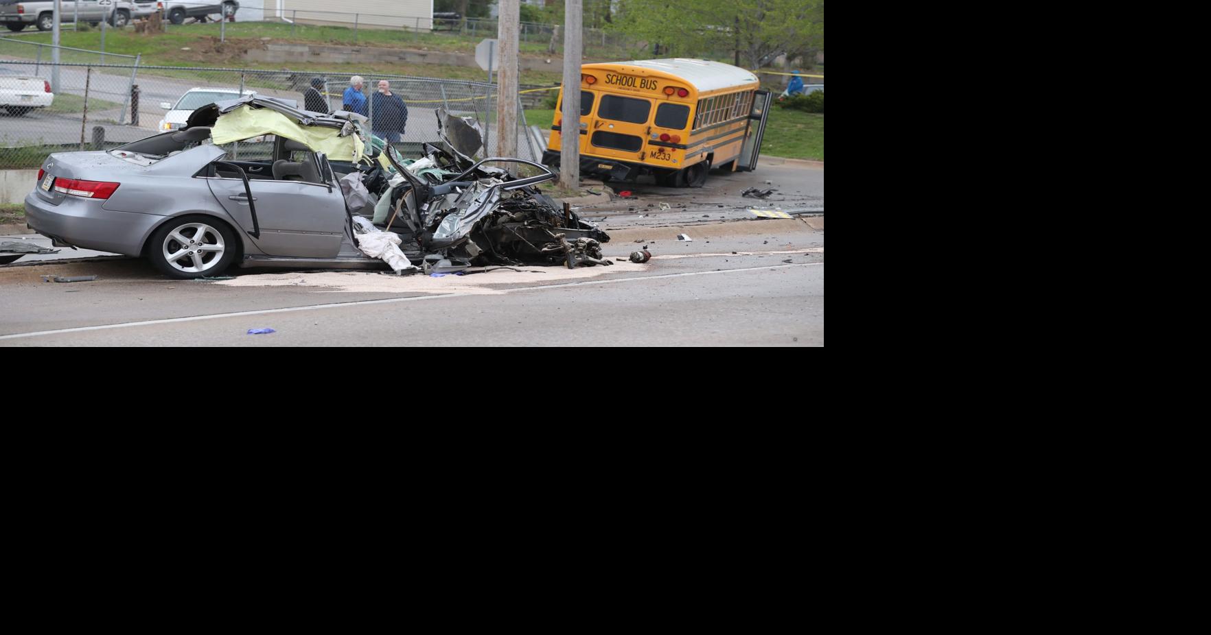 Five injured after speeding car slams into school bus near 63rd and ...