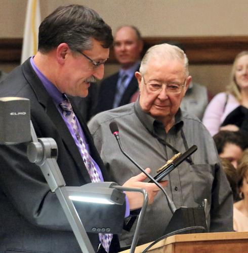 Iske recognized for 50 years of service