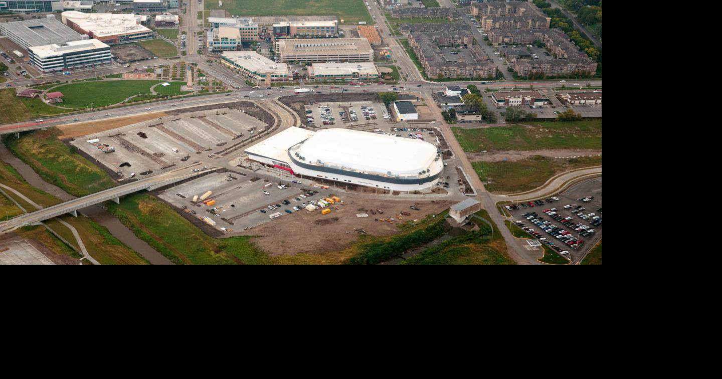 Aerial view of Baxter Arena