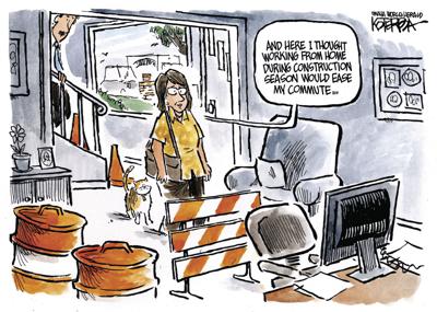 Jeff Koterba's Sept. 13 cartoon: Caution: Construction ahead