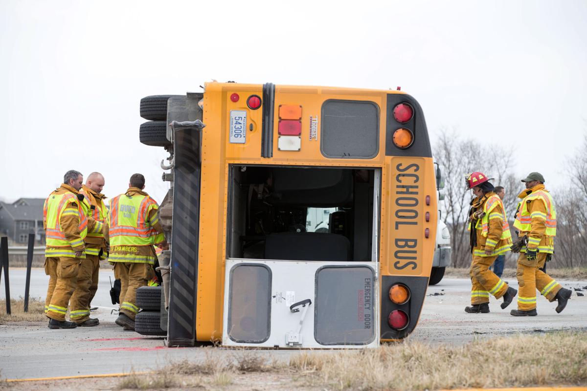 School bus, pickup truck collide in Bennington; no injuries are