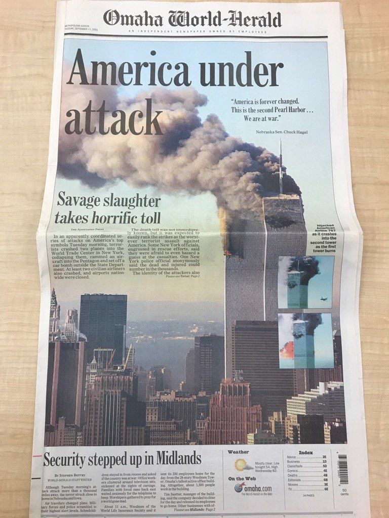 World-Herald 9/11-related front pages through the years | Omaha Metro ...