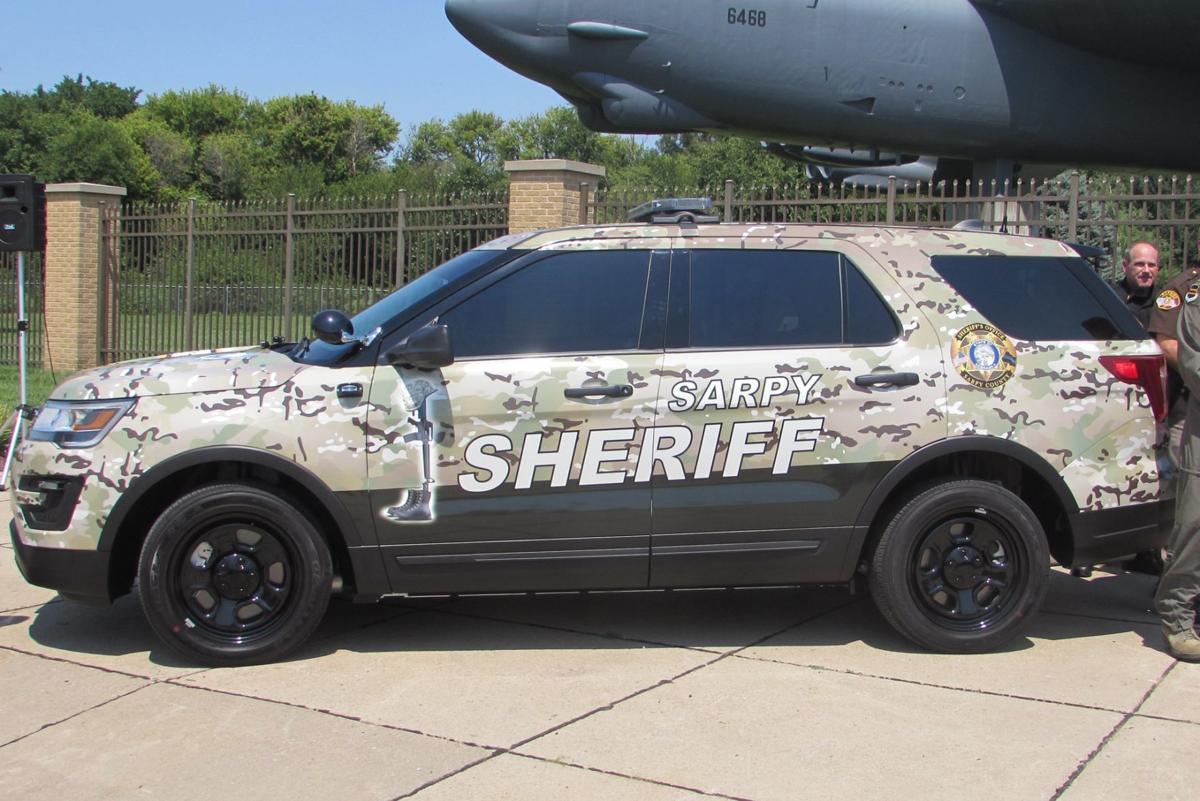 Camouflage sheriff cruiser a tribute to U.S. military