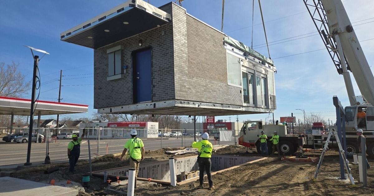 Building placed on site for second 7 Brew in Omaha metro area