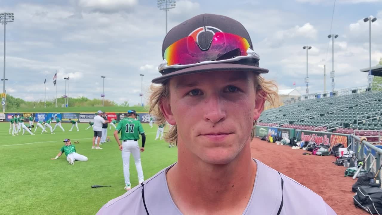 Beatrice pitcher Tucker Timmerman talks after shutting out Omaha Gross