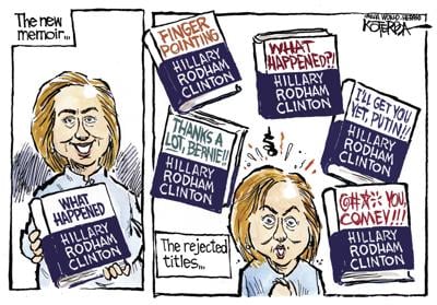 Jeff Koterba's Sept. 8 cartoon: Hillary's rejected titles