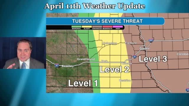 Monday April 11 weather update for Nebraska