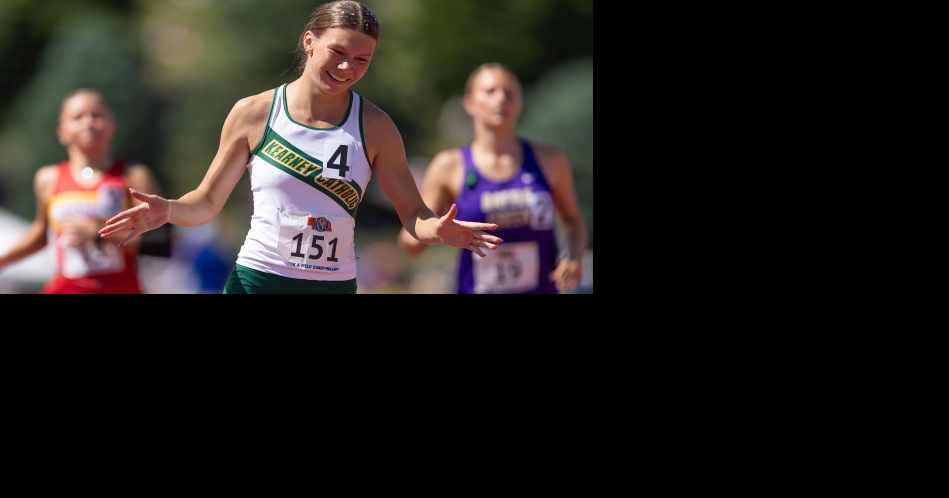 Six all-class golds: Hazel Haarberg dominates state track