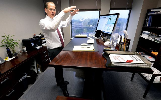 Workers Trade Chairs For Standing Desks Treadmills Even Exercise