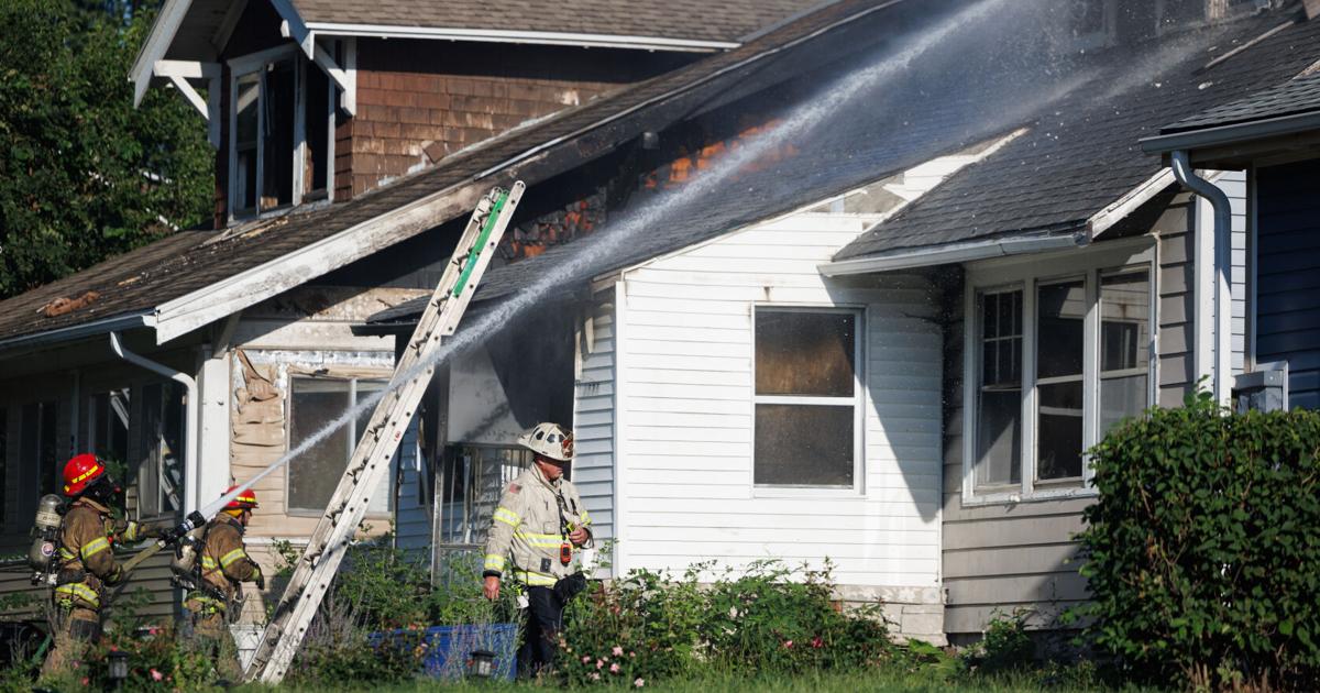 Photos: North Omaha fire severely damages two homes Monday evening