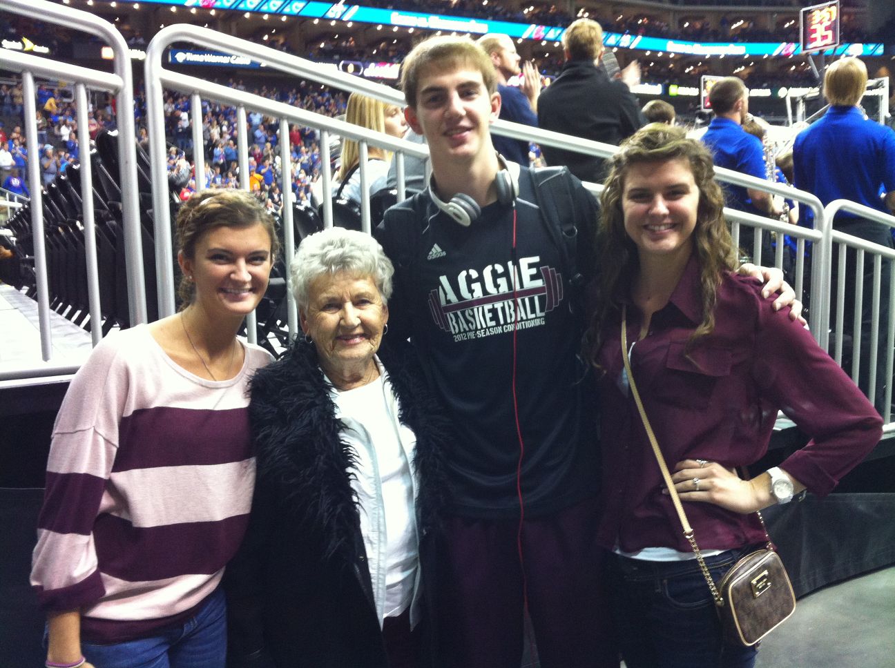 Texas A M guard Alex Caruso has a personal cheering section in