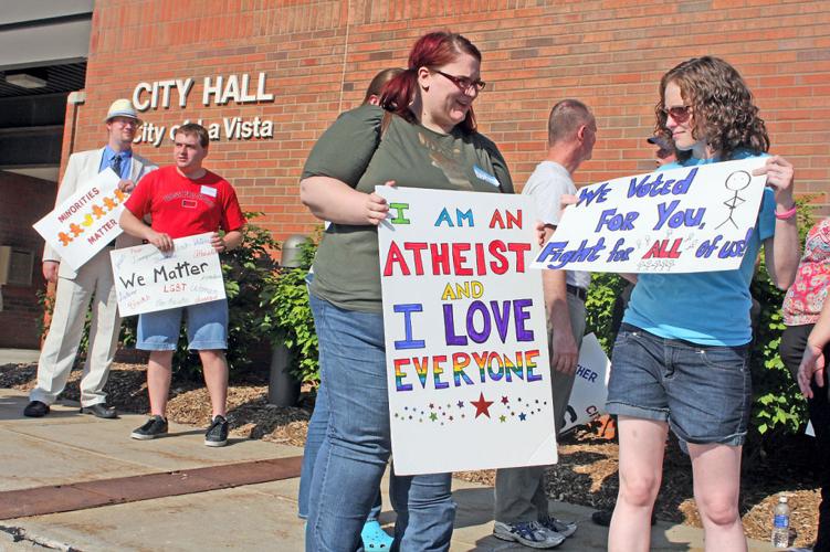 Local atheist group rallies at La Vista City Hall