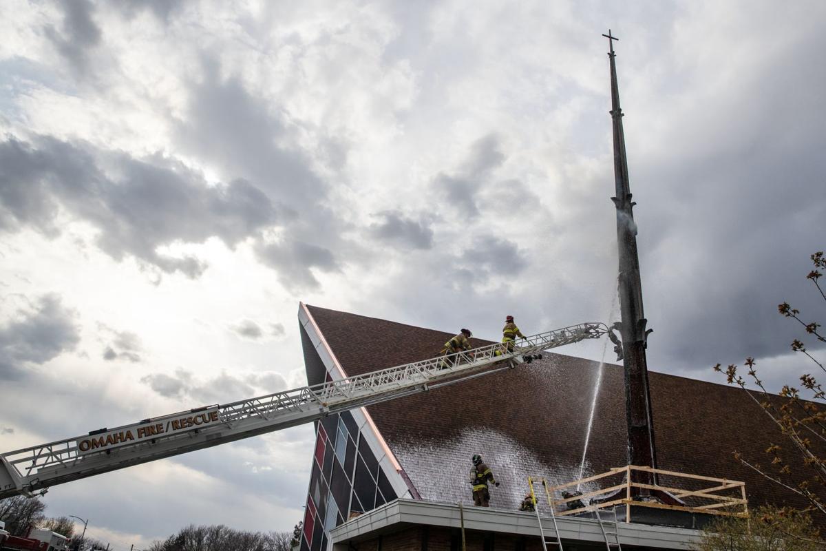 Steeple of the First Christian Church catches fire Local News