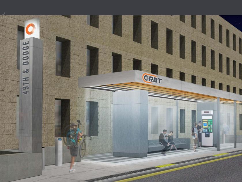 it functions like a train planned rapid bus line in omaha hailed