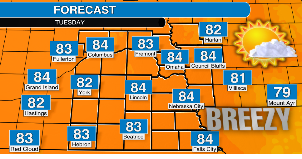 Good weather Tuesday in southeastern Nebraska, but big changes on the way