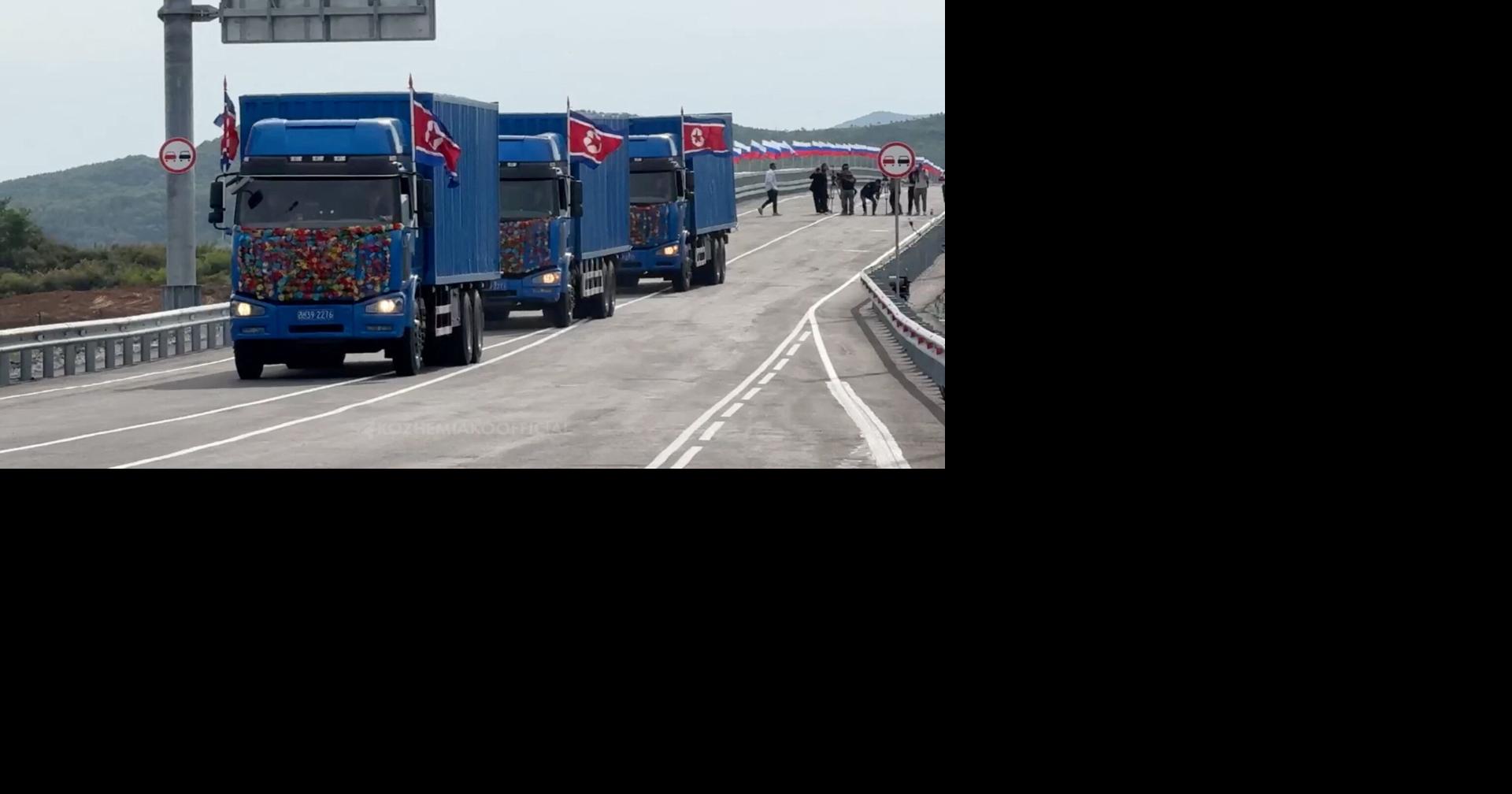North Korea and Russia open their first road bridge, a symbol of expanding ties