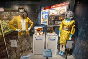 Updated costumes for the revised Carousel of Progress are on display at“ Walt Disney Presents” within Disney’ s Hollywood Studios.
