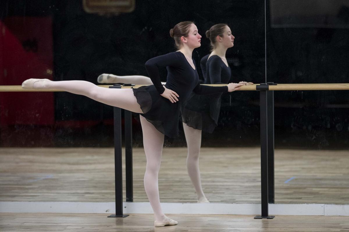 Catherine Zorn practices ballet at her dance studio in Tampa in July.