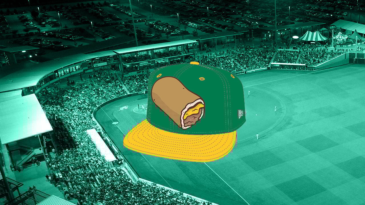 minor league baseball food hats
