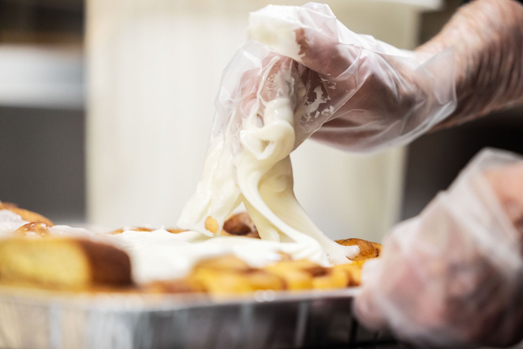 Photos: Janet McCoy. 91, still works in the bakery section at Baker's