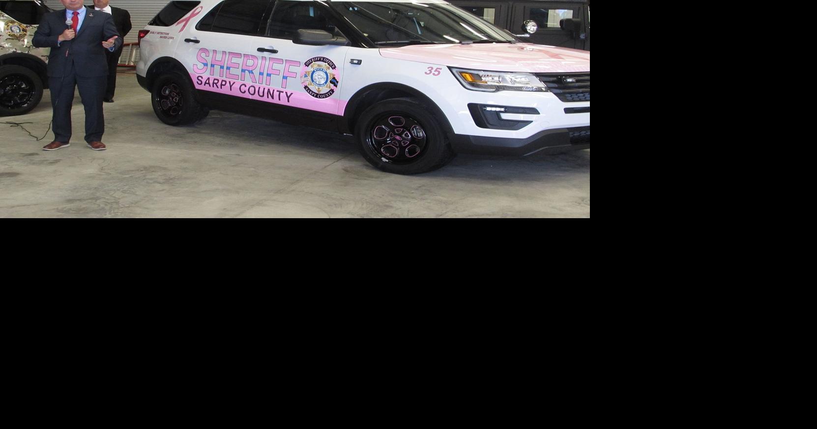 Sarpy Sheriff’s Office cruiser joins battle against breast cancer