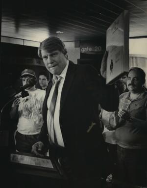 Don Nelson accepted his 'Nellie Day' proclamation. He was a two-time coach of the year for the Bucks in 1983 and 1985.