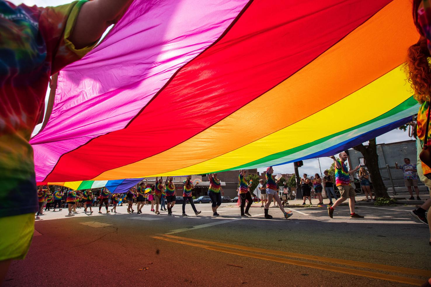 Rainbow flags and pride on full display during Heartland Pride parade